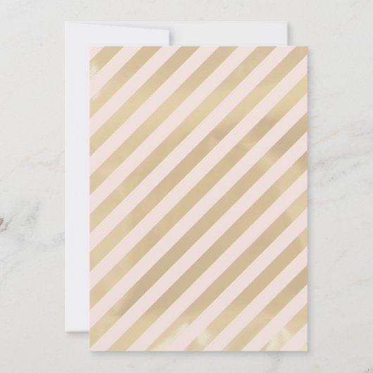 Schaatspartij Winter Roze Goud Meisje Verjaardag Kaart (Achterkant)