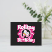 Schaatsparty - Rollerbaan Roller Skate Verjaardag Briefkaart (Staand voorkant)