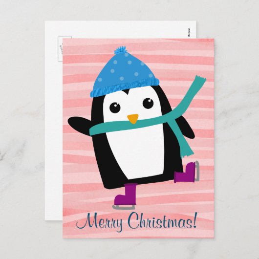 Schaatspinguïn, briefkaarten (Voorkant / Achterkant)