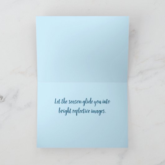 Schaatspinguïns vakantie Kaart (Binnen)