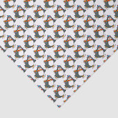 Schaatspinguïns Vakantiepapier Tissuepapier (Detail)