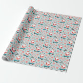 Schaatsplank kerstcadeau inpakpapier (Uitgerold)