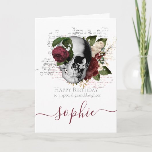 Schaatsplank Rode Schedel Verjaardagskaart kleind Kaart (Voorkant)