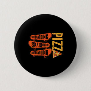 Schaatsplankliefhebber Skateboarden Pizza Skate Ca Ronde Button 5,7 Cm