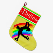 SCHAATSPRINSES GEPERSONALISEERDE KERSTKOUS GROTE KERSTSOK (Voorkant (Hangend))