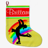 SCHAATSPRINSES GEPERSONALISEERDE KERSTKOUS GROTE KERSTSOK (Voorkant)