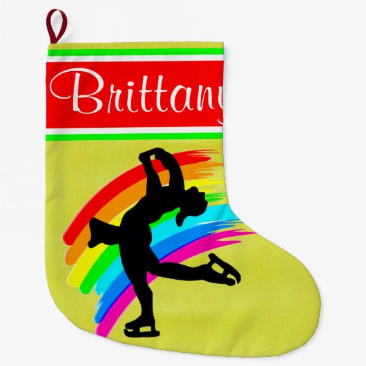 SCHAATSPRINSES GEPERSONALISEERDE KERSTKOUS GROTE KERSTSOK (Voorkant)