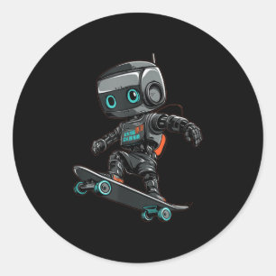 Schaatsrobotkostuum voor een coole look  ronde sticker
