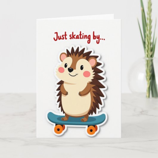 Schaatsschepsel Verjaardagskaart Kaart (Voorkant)