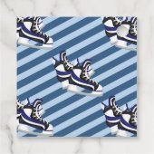 Schaatsschoenen Blauw Verjaardagsfeest Dank u Bedankjes Labels (Achterkant)