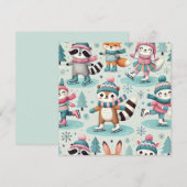 Schaatsseizoen Kerst Wenskaart Kaart (Voorkant / Achterkant)