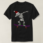 schaatsskelet santa t-shirt (Design voorkant)