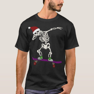 schaatsskelet santa t-shirt