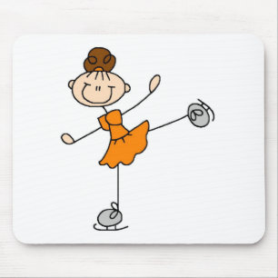 Schaatsster Meisje In Oranje Muismat