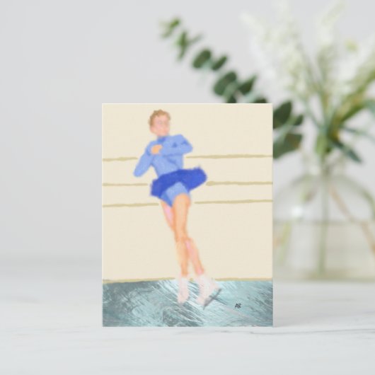 schaatsster Pirouette, Briefkaart (Staand voorkant)