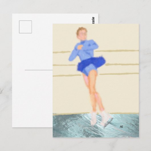 schaatsster Pirouette, Briefkaart (Voorkant / Achterkant)