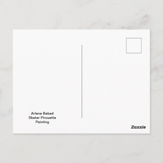 schaatsster Pirouette, Briefkaart (Achterkant)