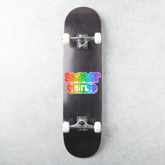 schaatsster | Schattigee Rainbow Sparkle Glitter T Sticker (Skateboard)