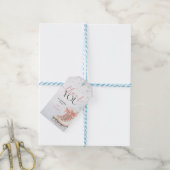 Schaatsster Teens Verjaardag Favor Tag - Roze Stri Cadeaulabel (Met Touw)