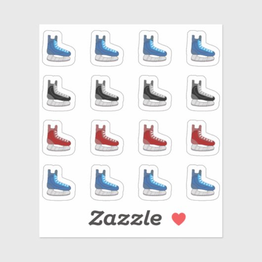 Schaatsstiefel ijshockey Wedstrijddag Sportherinne Sticker (Vel)