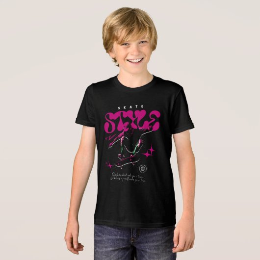 Schaatsstijl Straatkunst Tri-Blend Shirt (Voorkant volledig)