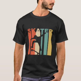 Schaatsstijl uit de jaren 70 Skateboarder Skateboa T-shirt