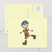 Schaatsstokfiguur Briefkaart (Voorkant / Achterkant)
