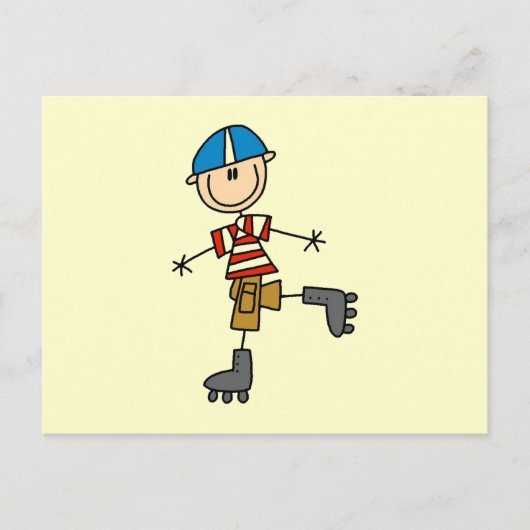 Schaatsstokfiguur Briefkaart (Voorkant)