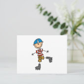 Schaatsstokfiguur Briefkaart (Staand voorkant)