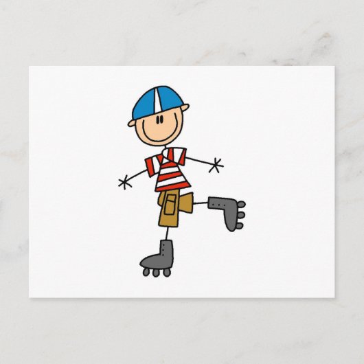 Schaatsstokfiguur Briefkaart (Voorkant)
