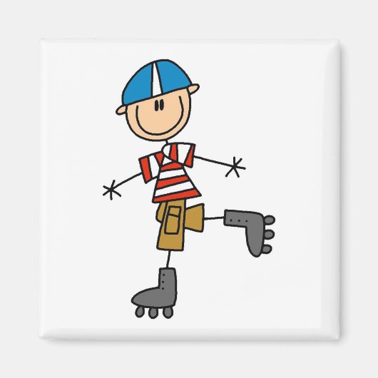 Schaatsstokfiguur Magneet (Voorkant)
