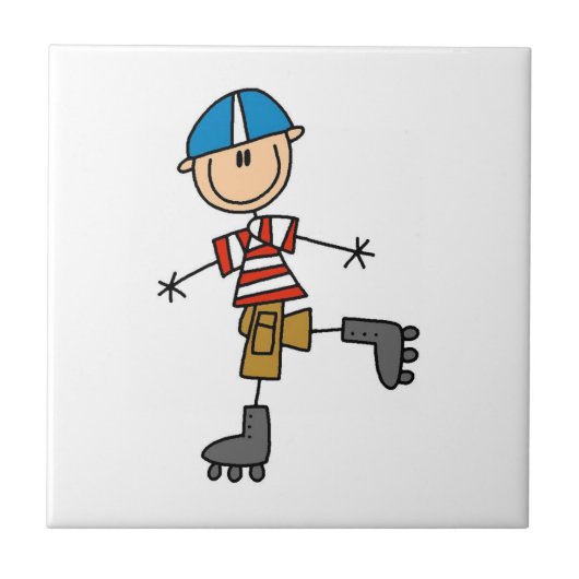 Schaatsstokfiguur Tegeltje (Voorkant)