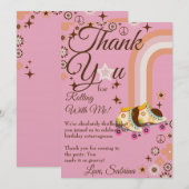 Schaatsverjaardag Bedankkaart (Voorkant / Achterkant)