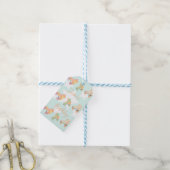 Schaatsverjaardag Pastel Sterren Cadeaulabel (Met Touw)