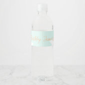 Schaatsverjaardag Pastelsterren Waterfles Etiket (Achterkant)
