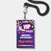 Schaatsverjaardag VIP-pas met koord Badge (Voorzijde met lanyard)
