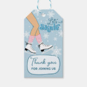 Schaatsverjaardag Winter Schaatsfeest Favorieten Cadeaulabel (Voorkant)