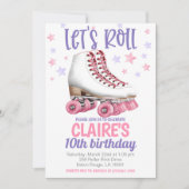 Schaatsverjaardagsfeest Uitnodiging (Voorkant)