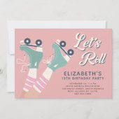 Schaatsverjaardagsfeestje Kaart (Voorkant)