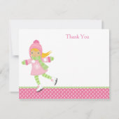 Schaatsverjaardagskaart bedankt (Voorkant)