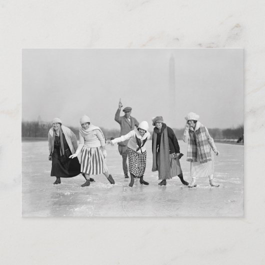 Schaatswedstrijd, 1925 briefkaart (Voorkant)