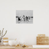 Schaatswedstrijd, 1925. Oude foto Poster (Keuken)