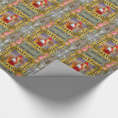 Schaatvorming in het wild op kerstochtend cadeaupapier (Hoek)