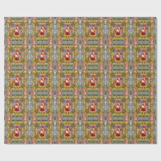 Schaatvorming in het wild op kerstochtend cadeaupapier (Vlak)