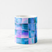 Schachbrettmuster Aquarell Koffiemok (Center)