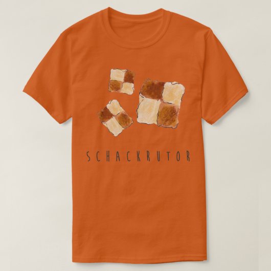 Schackrutor chessboards zweedse fika fika koekjes t-shirt (Design voorkant)