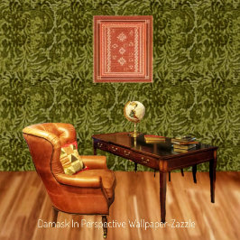 Schade in perspectief behang