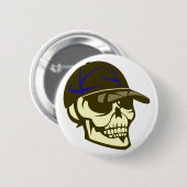 Schädel Totenkopf Kappe skull cap Ronde Button 5,7 Cm (Voorkant /achterkant)