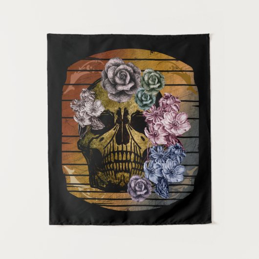 SCHADEL VINTAGE BLOEMEN WANDKLEED (Voorkant)