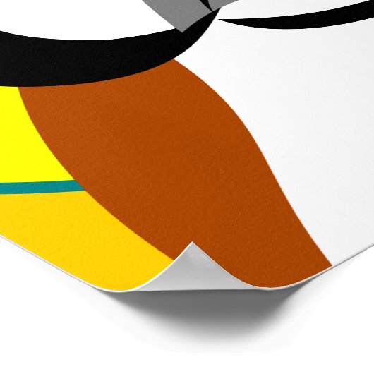 Schadelijk Boxer Dog Art Poster (Hoek)